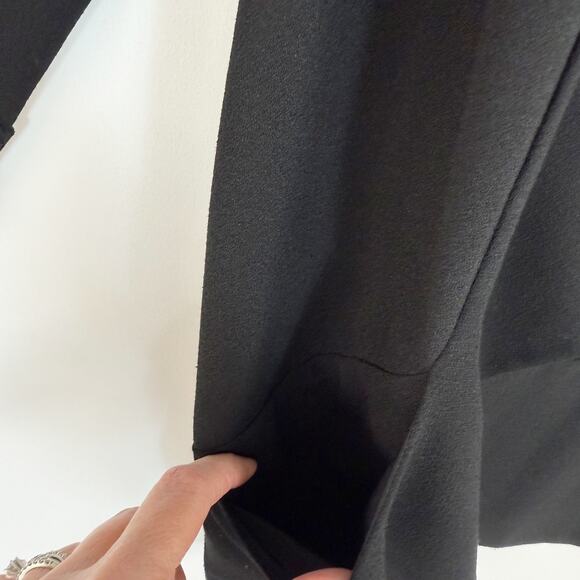 Wilfred Aritzia Chevalier Open Front 3/4 Sleeve Blazer Crepe Black Women's 6 - Picture 5 of 15